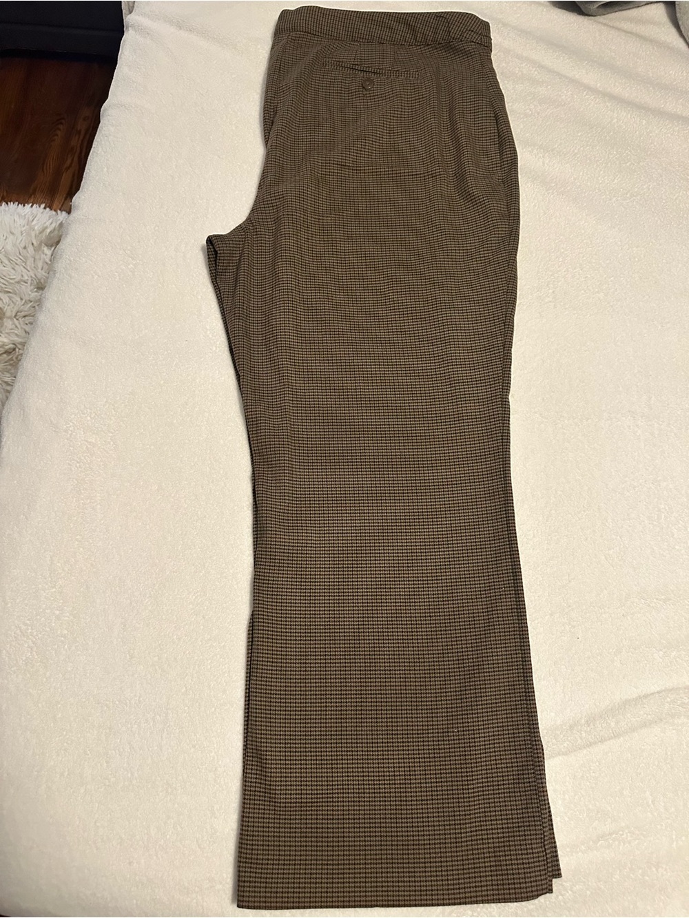 Lane Bryant Brown Micro-Check Dress Pants